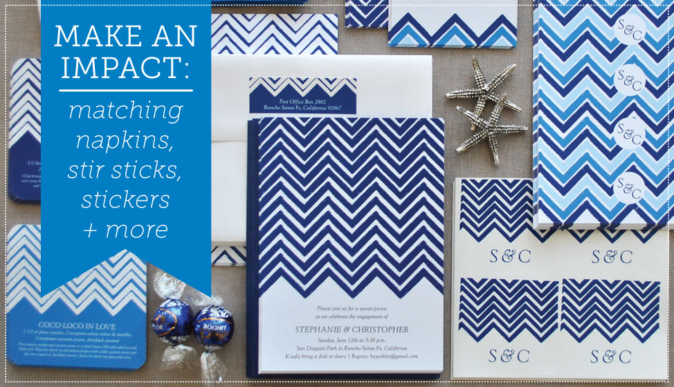chevron wedding invitations by delphine